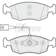 Fahren Front Brake Pad Set fits Fiat 500 2007 on 1.2