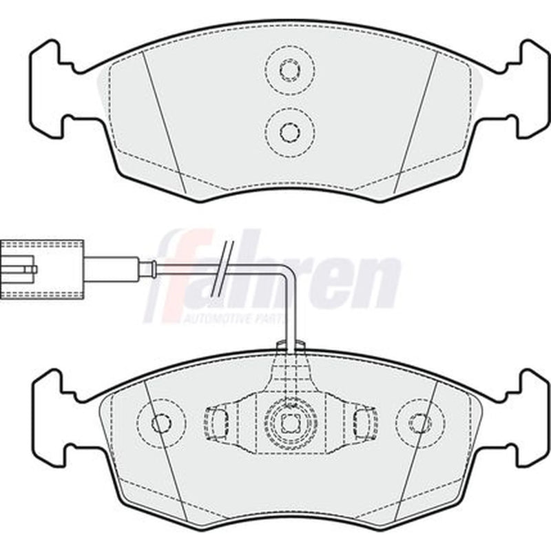 Fahren Front Brake Pad Set fits Fiat 500 2007 on 1.2