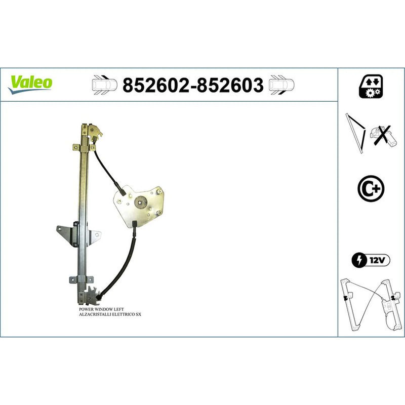 Valeo Electric Window Regulator Lifter Left Front 852602