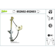 Valeo Electric Window Regulator Lifter Right Front 852603