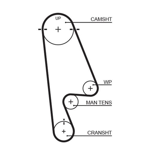 Gates Timing Belt Cambelt 112 Teeth 5480XS