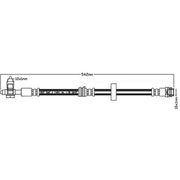 Abtex Brake Hydraulic Hose Line Right ABH1041