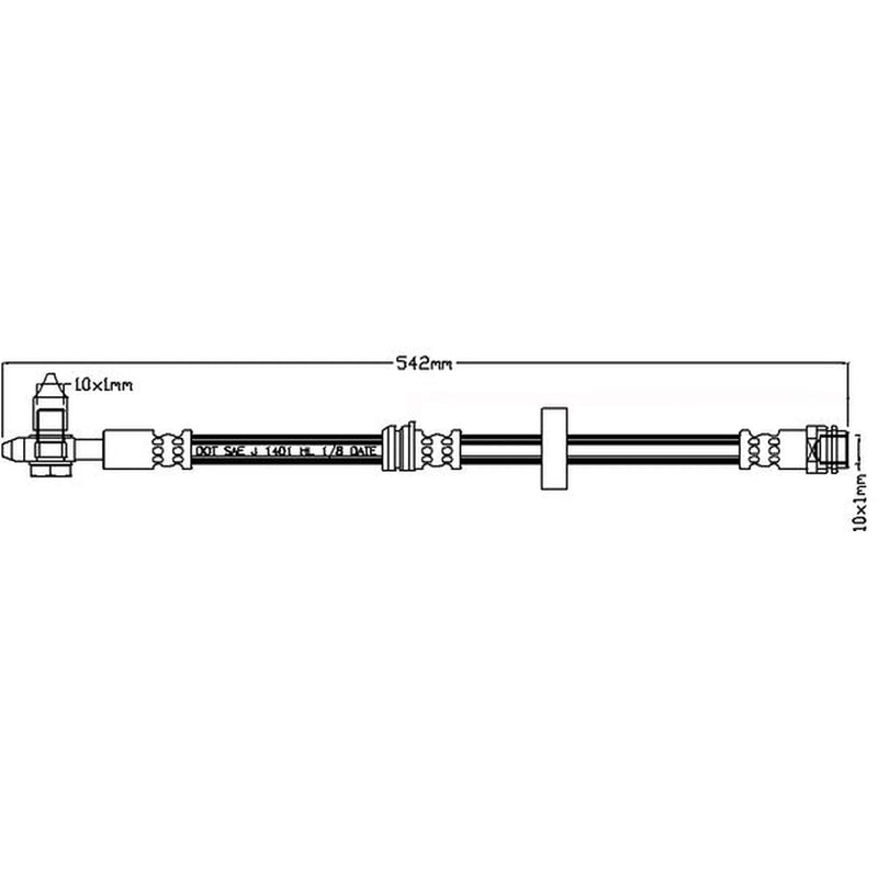 Abtex Brake Hydraulic Hose Line Right ABH1041
