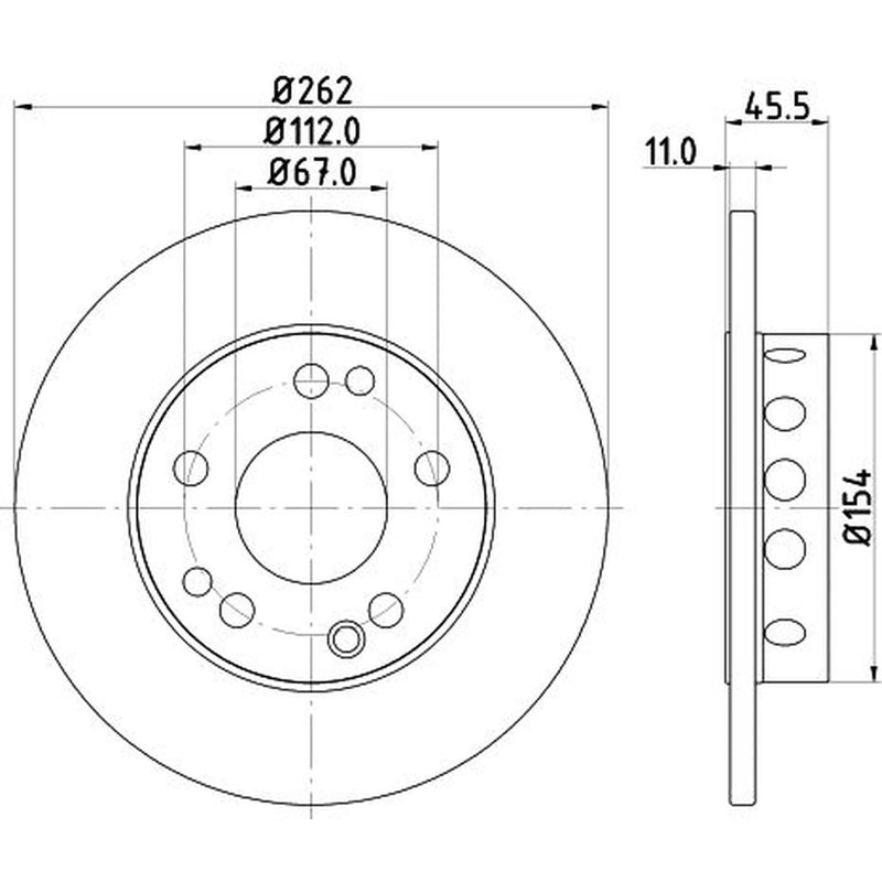 DON 2 x Front Brake Discs PCD12672