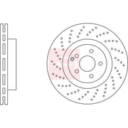 Apec 2 x Perforated/Vented Front Brake Discs DSK3895-x2