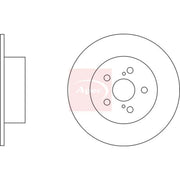 Apec 2 x Solid Rear Brake Discs DSK2287-x2