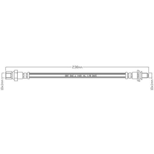 Juratek Brake Hydraulic Hose Line Right JBH1017