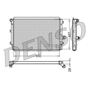 Denso Engine Radiator fits Audi A3 2003-2013 1.6 2.0