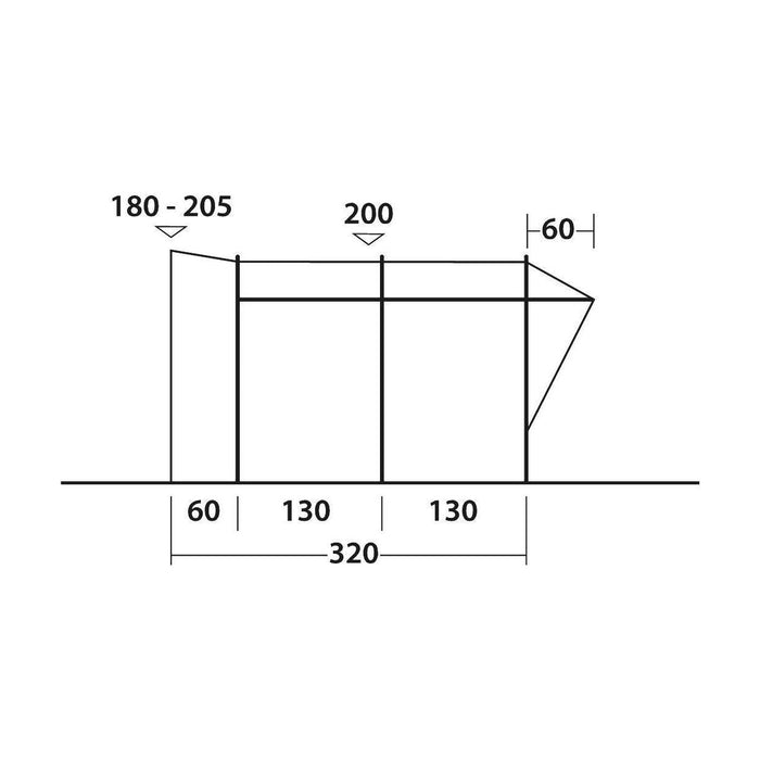 Easy Camp Wimberly Drive Away VW Campervan Awning 170 - 205 cm Height Range - Easy Camp - Van Life Living