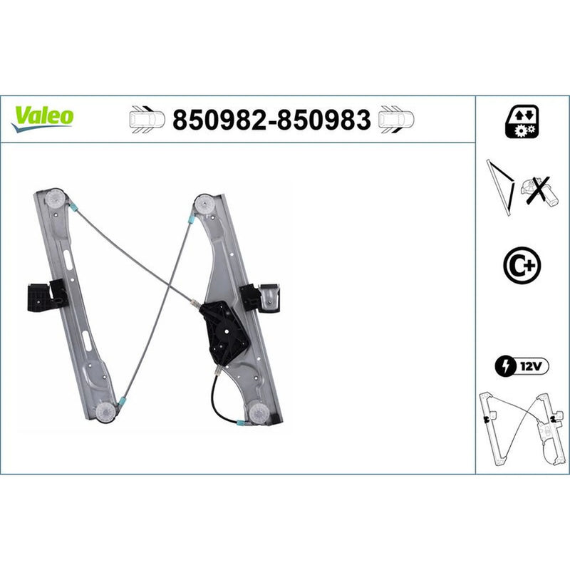 Valeo Electric Window Regulator Lifter Right Front 850983
