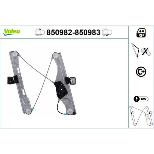 Valeo Electric Window Regulator Lifter Left Front 850982