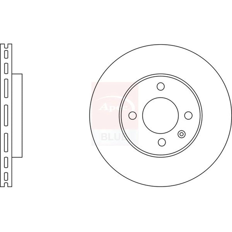 Apec 2 x Vented Front Brake Discs SDK6717-x2