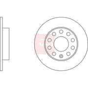 Apec 2 x Solid Rear Brake Discs DSK2098-x2