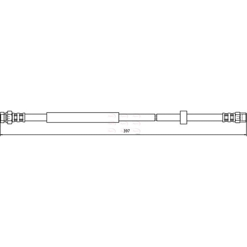 Apec Brake Hydraulic Hose Line inner HOS3363
