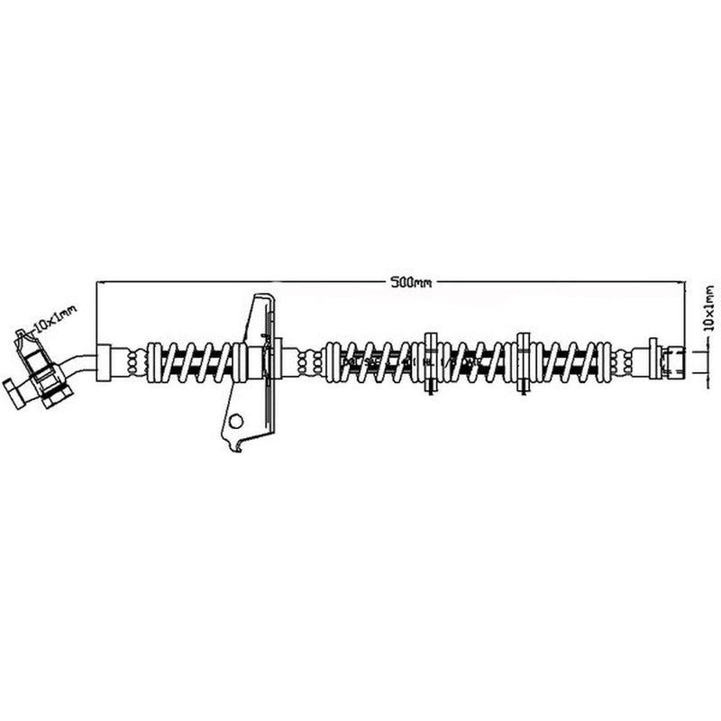 Juratek Brake Hydraulic Hose Line Lower JBH1298L