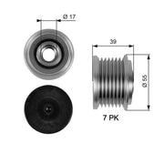 Gates Alternator Overrunning Freewheel Clutch OAP7065