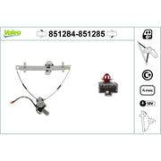 Valeo Electric Window Regulator Lifter Left Front 851284