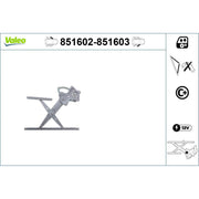 Valeo Electric Window Regulator Lifter Left Front 851602
