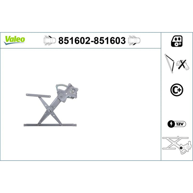 Valeo Electric Window Regulator Lifter Left Front 851602