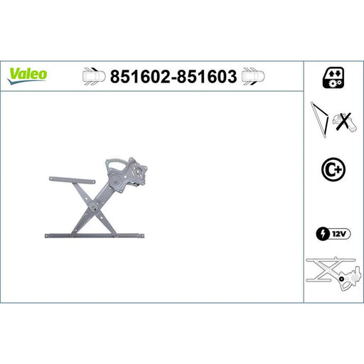 Valeo Electric Window Regulator Lifter Left Front 851602