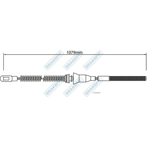 Apec Handbrake Cable Right Rear BBC3462