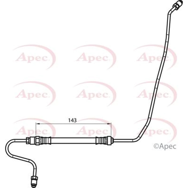 Apec Brake Hydraulic Hose Line outer HOS4148