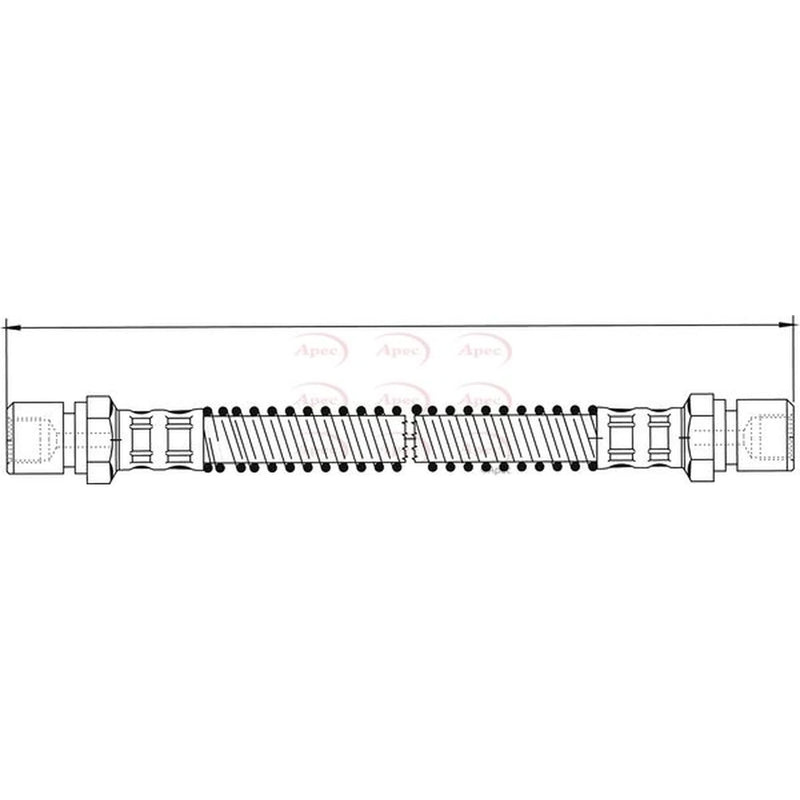 Apec Brake Hydraulic Hose Line Rear Left HOS3814