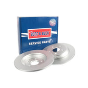 Borg & Beck 2 x Solid Rear Brake Discs BBD5553-x2