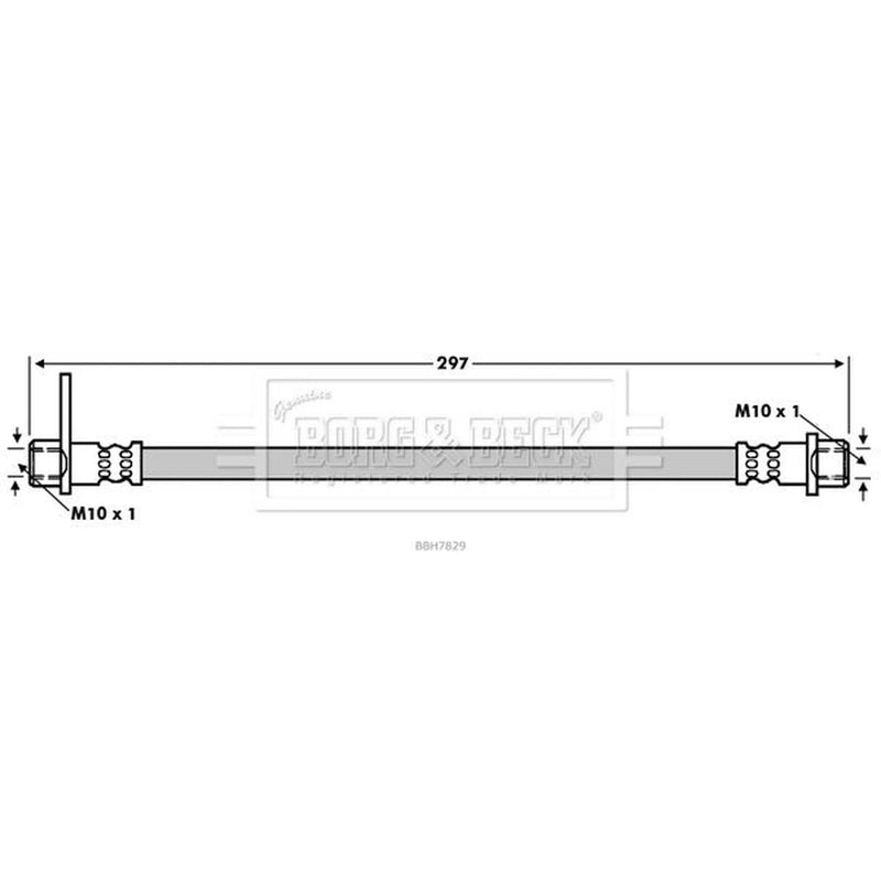 Borg & Beck Brake Hydraulic Hose Line inner BBH7829