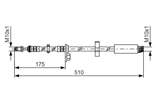 Bosch Brake Hydraulic Hose Line 1987481453