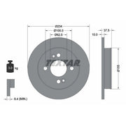 Textar 2 x Solid Rear Brake Discs 92147203-x2