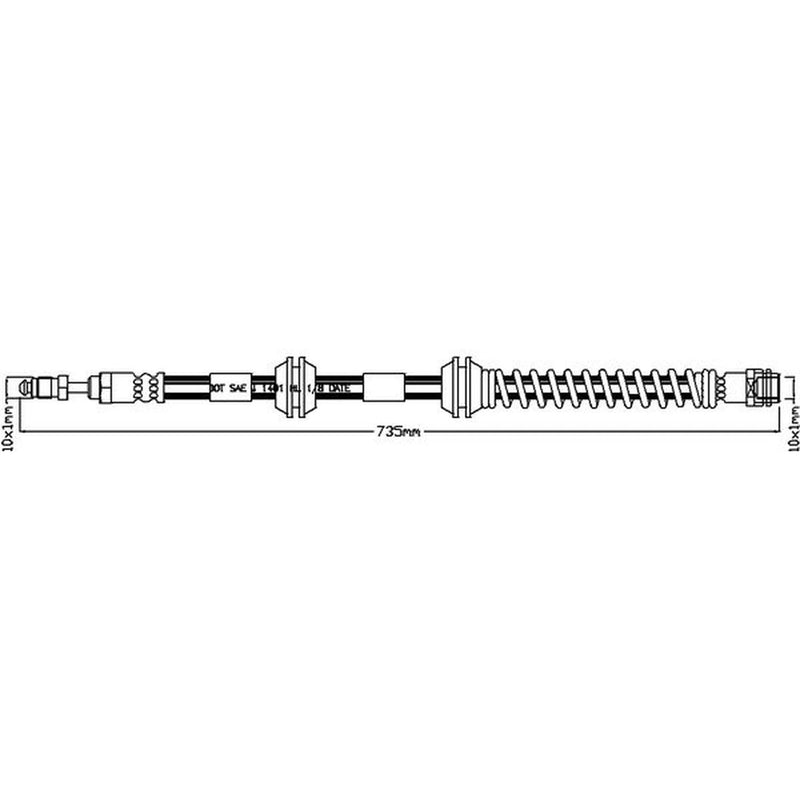 Juratek Brake Hydraulic Hose Line Right JBH1145