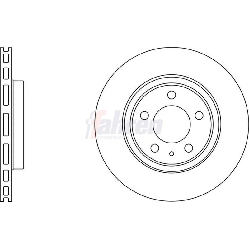 Fahren 2 x Vented Rear Brake Discs FBD6257-x2