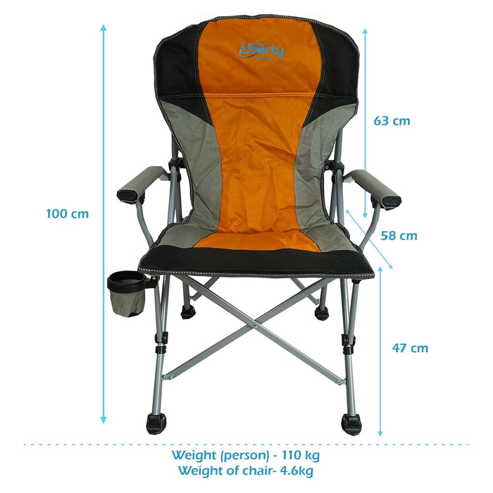 Liberty Orange Folding Camping Chair MDS1203 - Liberty Leisure - Van Life Living