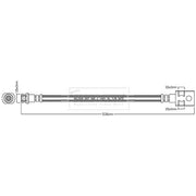 Borg & Beck Brake Hydraulic Hose Line Rear Right BBH7976