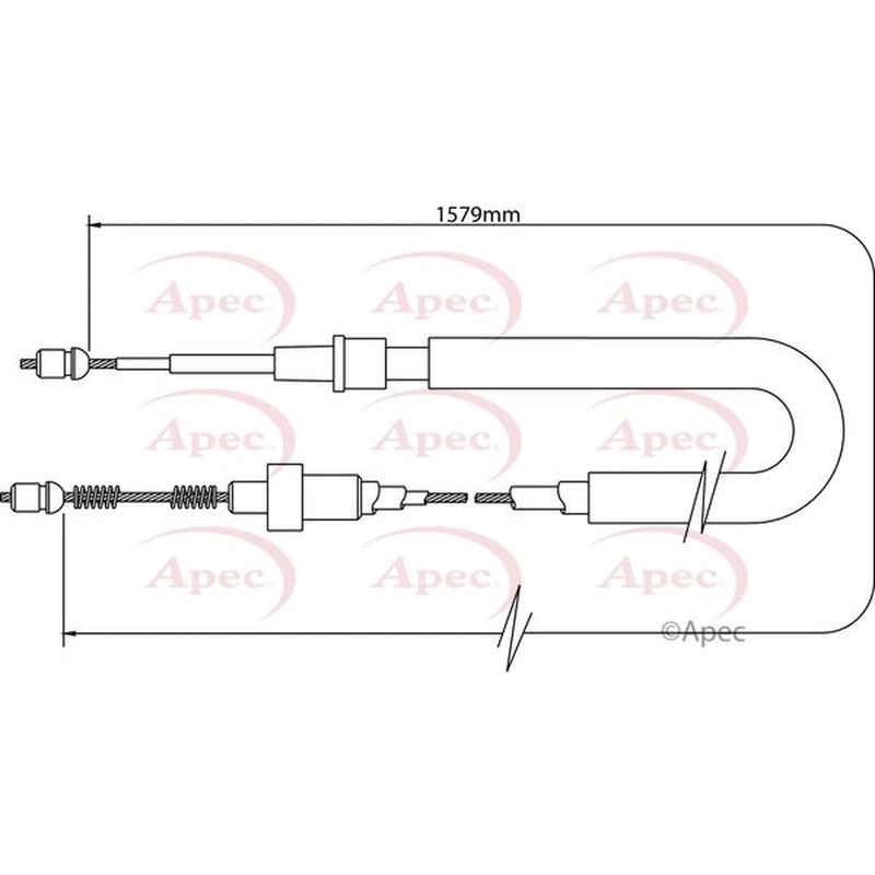 Apec Handbrake Cable Right Rear CAB1401