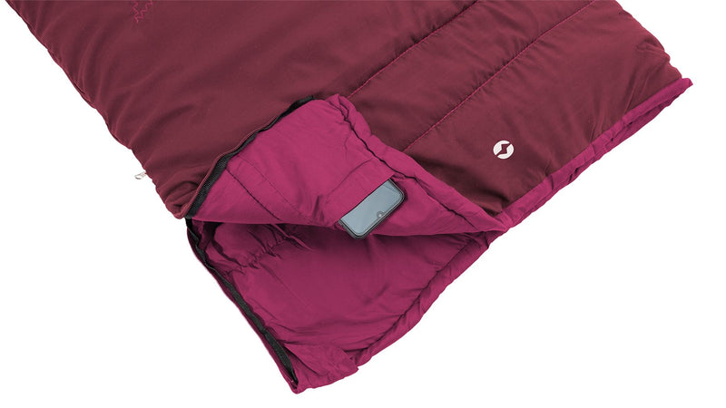 Outwell Champ Kids Deep Red Red Junior Sleeping Bag - Outwell - Van Life Living