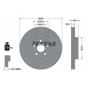 Textar 2 x Vented Front Brake Discs 92135603