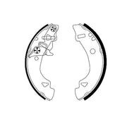 Mintex Brake Shoe Set Axle Kit MFR385