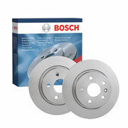 Bosch 2 x Solid Rear Brake Discs 0986479645-x2