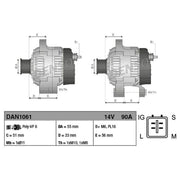 Denso Car Alternator 12V fits Toyota Auris 2007-2012 1.6