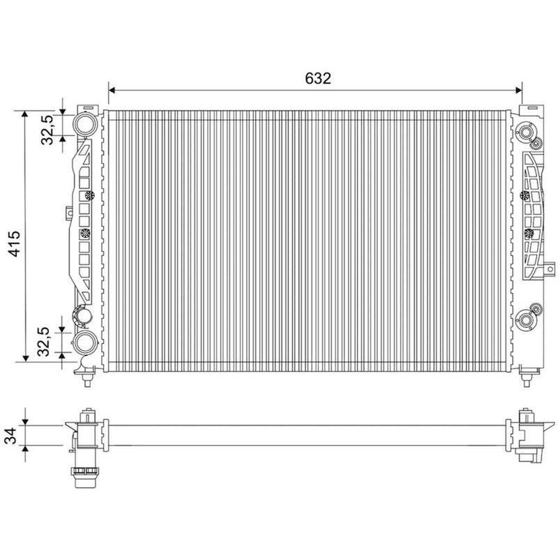 Valeo Engine Radiator 731755