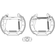 Mintex Brake Shoe Set Axle Kit MSP047