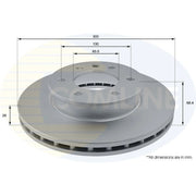 Comline 2 x Vented Front Brake Discs ADC1640V-x2