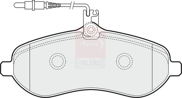 Apec Blue Brake Pad Set Front 162mm x 18mm PD3097