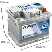 Varta Battery 12V 45Ah 300A 545200030K182 OE 05753223 77053234 05753234