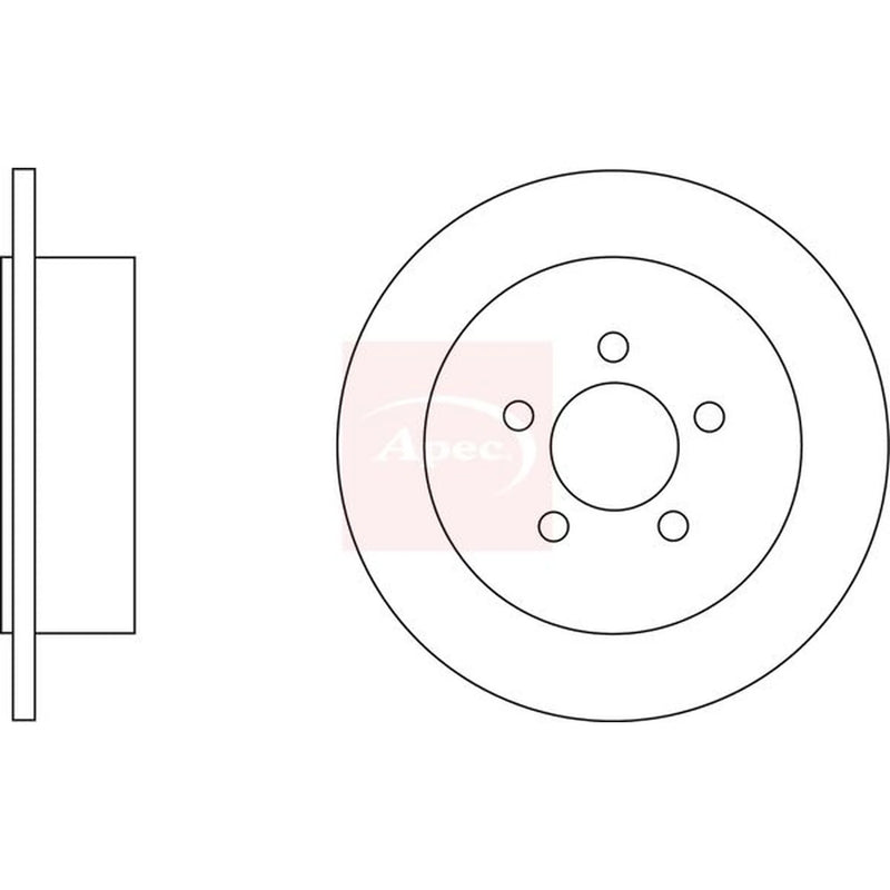 Apec 2 x Solid Rear Brake Discs DSK2641-x2