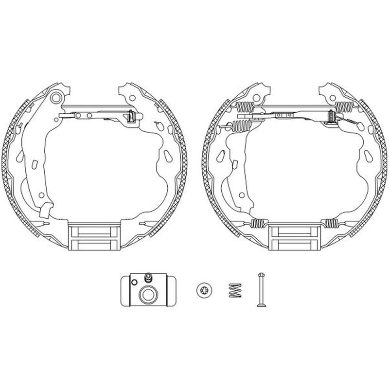 Mintex Brake Shoe Set Axle Kit MSP248