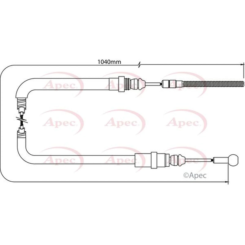Apec Handbrake Cable Right Rear CAB1055