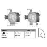 Denso Car Alternator 12V DAN517